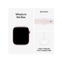 Apple Aluminium Case Sport Band Light Blush Strap |  Watch Series 10 | GPS | 46mm | M/L Rose Gold | MWWU3HN/A