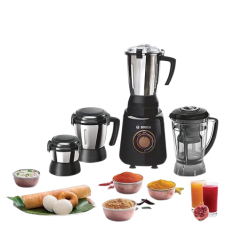 Bosch Bold TrueMixx Juicer Mixer Grinder | 750 W | 4 Jars | Black | MGM6644BIN