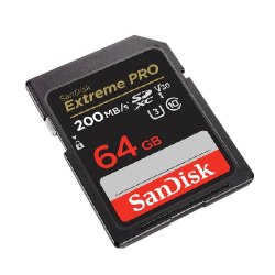 SanDisk Memory Card | 64GB | Extreme PRO UHS-I SDXC 200mbps