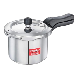 Prestige Svachh Aluminium Outer Lid Pressure Cooker | 3 L | Silver