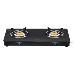 Impex Specta 2B Neo Glass Top | 2 Burner | Black Premium Finish Gas Stove