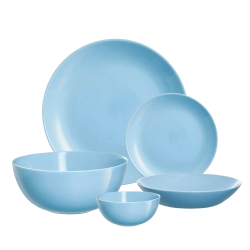 TEMP DIWALI DIN SET | BLUE LUMINARC CROCKERY | 25PC