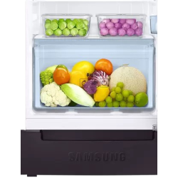 SAMSUNG Frost Free Double Door Refrigerator with Base Drawer | 2 Star | 236 L | Paradise Bloom Purple | RT28C31429R/HL