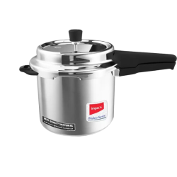 IMPEX DELIGHT | 5 Virgin Aluminium Dripless |  5 L | Induction Bottom Pressure Cooker | Aluminium