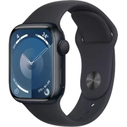 Apple Watch Series 9 | GPS 41mm Midnight Aluminium Case with Midnight Sport Band | Midnight Strap