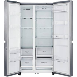 LG 687 L Frost Free Side by Side Refrigerator with with Smart ThinQ | WiFi | Shiny Steel | GC-B247SLUV