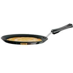 Hawkins Futura Nonstick Flat Tava | NFT26P | 26 cm, 4.88 mm (with plastic handle) | Black