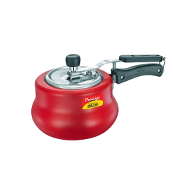 Prestige 2L Nakshatra Plus Svachh Inner Lid Aluminium Handi  | 5 years warranty |  Red