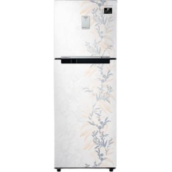 SAMSUNG 244 L Frost Free Double Door 3 Star Convertible Refrigerator with Curd Maestro | RT28T3A336W/HL | Mystic Overlay White