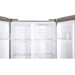 Kelvinator 500 litres Side-by-Side Refrigerator | KRS-B520SSV | Shiny Silver