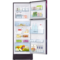 SAMSUNG 253 L Frost Free Double Door 2 Star Refrigerator with Base Drawer | RT28T31429R/HL | Paradise Purple