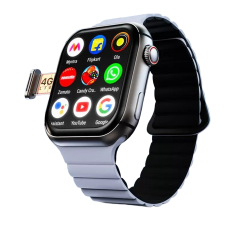 Fire-Boltt Dream WristPhone - 4G SIM/LTE/WiFi, Android OS, Play store unlimited apps, GPS Smartwatch | Sky Sizzle