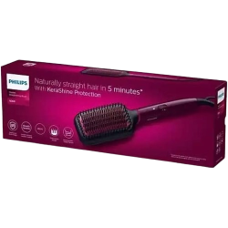 Philips Hair Straightening Brush | Silk Protect Technology I Naturally Straight hair in 5 Mins I BHH730/00