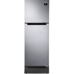 SAMSUNG 253 L Frost Free Double Door 3 Star Refrigerator with Base Drawer-RT28T3123SL/HL | EZ Clean Steel