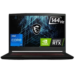 MSI GF63 11UC-866IN Gaming Laptop | Intel Core i7 11th Gen 11800H | 8 GB/512 GB SSD/Windows 11 Home/4 GB Graphics/NVIDIA GeForce RTX 3050/144 Hz | Black