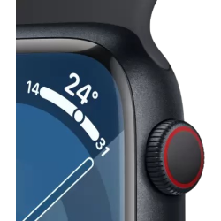 Apple Watch Series 9 | GPS + Cellular 45mm Midnight Case & Midnight Sport Band | Midnight Strap