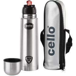 cello | 350 ml | flip | style | Flask | Silver | Steel