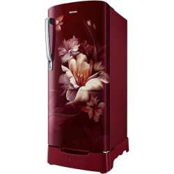 Samsung Digital Inverter Direct-Cool Single Door Refrigerator | 183 L | 3 Star | Midnight Blossom Red | RR20D1823RZ/HL