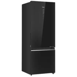 Haier Frost Free Double Door Bottom Mount 2 Star Refrigerator | 445 L | HRB-4952CKG-P | Black Glass