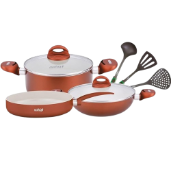 Nolta Ceramic Aluminium Nonstick Cookware Set 8-Pieces