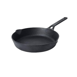 Meyer Fry Pan Pre-Seasoned Cast Iron Skillet | 24 cm | Black