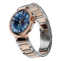 Fire-Boltt Topaz Round Luxury Smartwatch | 1.3 Inch | Rose Gold Silver