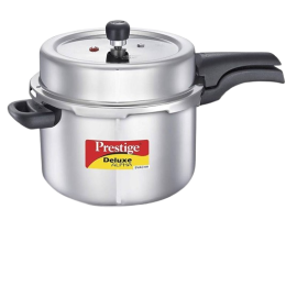 Prestige Svachh Deluxe Alpha  Outer Lid Induction Pressure Cooker | 8 L | Stainless Steel | Silver | 20253