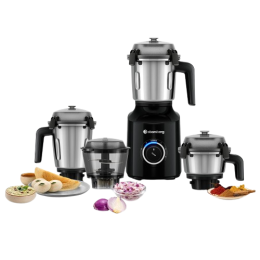 Atomberg Zenova Mixer Grinder | 550W | 4 Jars |  Unique Coarse Mode | Black