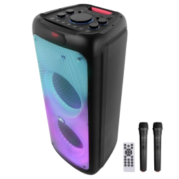 Zebronics Zeb Thump 700 Bluetooth Party Speaker | 120 W |  2 Wireless Mic | Karaoke & Recording Function | Black