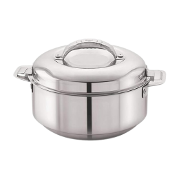 Cello | Maxima |  2300ml | Stainless Steel | Double Walled Casserole | Silver