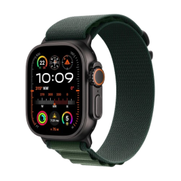 Apple Watch Ultra 2 | GPS | Cellular | 49mm | S Size | Black Titanium with Dark Green Alpine Loop | Dark Green Strap | MX4Q3HN/A