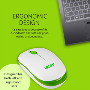 Acer Wireless Mouse | White and Green