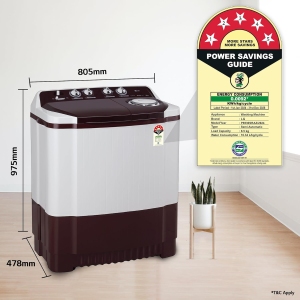 LG Semi Automatic Top Load Washing Machine | 8.5 kg | Roller Jet Pulsator with Soak | Burgundy | P8530SRAZ