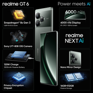 realme GT 6  | 8 GB RAM | 256 GB | Razor Green