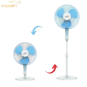 V-Guard Finesta STS Plus Pedestal cum Table Fan | 3 Blade | 400 mm | White Blue