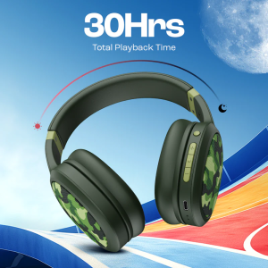 BoAt Rockerz 460 Wireless Headphone | 40mm Drivers | Army Green