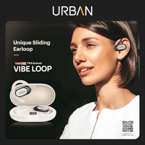 URBAN Vibe Loop TWS Bluetooth Earbuds | Wireless Noise-Cancelling Stereo Headphones | White