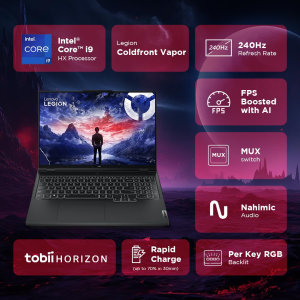 Lenovo Legion Pro 7 Gaming Laptop | Intel Core i9 14900HX  | 32GB | 1TB SSD | Nvidia RTX 4080 12GB | Black | 83DE001HIN