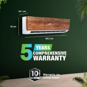 Godrej Air Swing Wood Finish AC | 1.5 Ton | 3 Star | Split Inverter | SIC 18VTC3 WYB TK