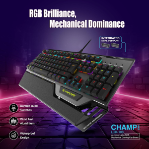 LAPCARE Champ Wired Gaming Keyboard | Spillproof | Black | LGK-108