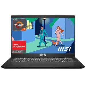 MSI Modern 14 Laptop |  AMD Ryzen 7 Octa Core 7730U | 16 GB | 512 GB SSD  | Classic Black | Modern 14 C7M-218IN