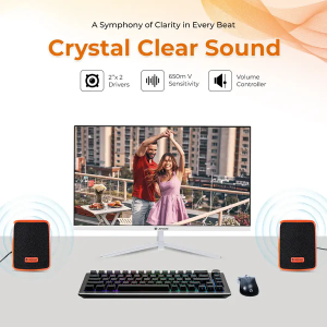 Lapcare Twiny 2 Computer Speaker | Orange | LUS-204