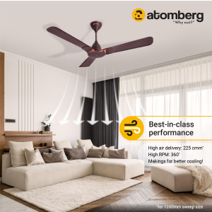 atomberg Erica Ceiling Fan | 1200mm | Umber Brown |  FG0237