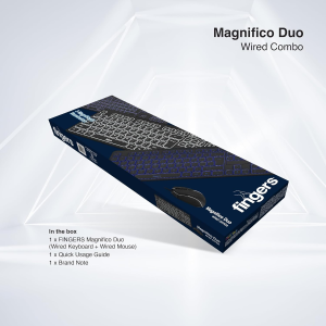 FINGERS Magnifico Duo Keyboard Mouse Combo | Jet Black