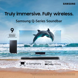 Samsung Q-Symphony with Upfiring Speakers & wireless subwoofer | 320W  | Black | HW-Q700C