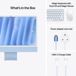 Apple iMac | M4 Chip | 4.5K Retina Display | 16GB | 256GB |  24 Inch | Blue | MWV13HN/A