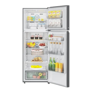 Haier Frost Free Double Door Convertible Refrigerator | 358 Litres | 3 Star | Triple Inverter Technology | Inox Steel | HRF-4083BIS-P