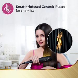 Philips Kerashine Titanium Wide Plate Straightener | Black | BHS736/00