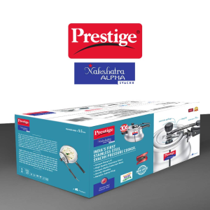 Prestige Nakshatra Alpha Svachh Handi Pressure cooker | 5.5 L | Silver | 20258