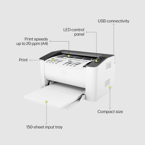 HP Single Function Monochrome Laser Printer | Black & White | 1008A